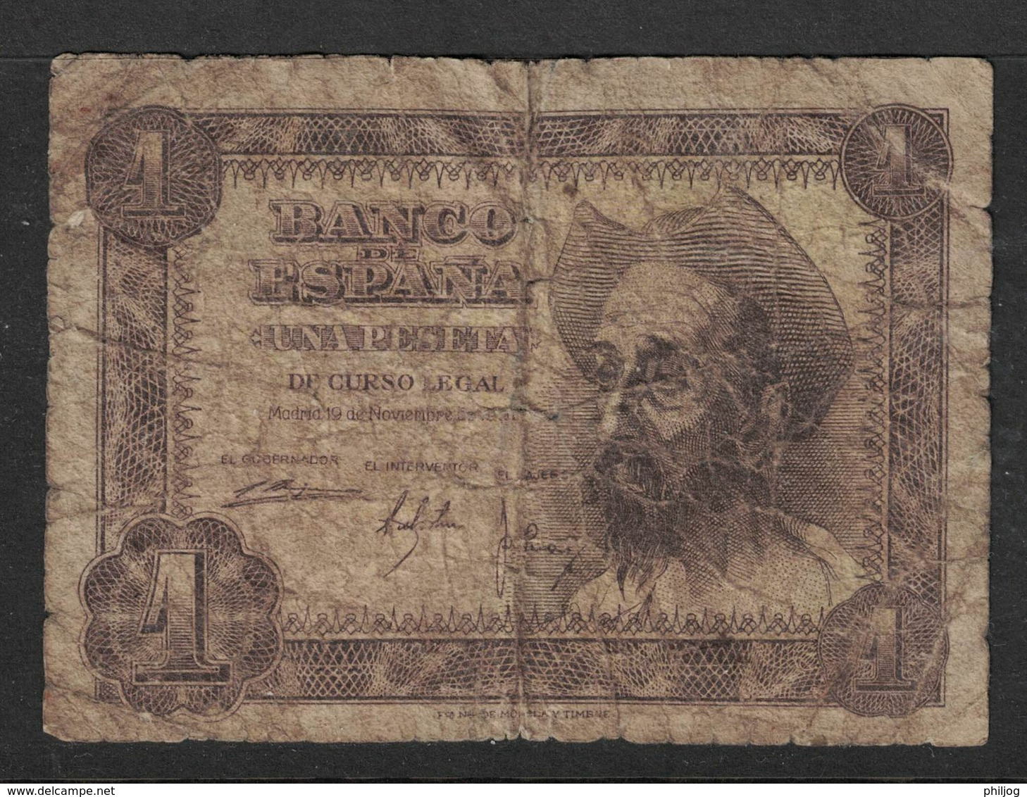 Espagne - Spain - Espana - Billet De 1 Peseta - 1 Peseta Banknote - 1-2 Peseten