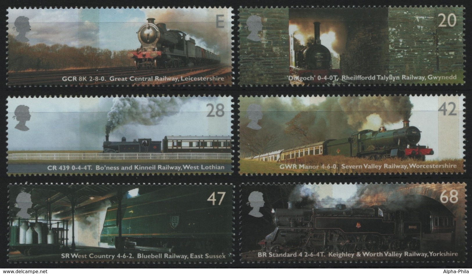 Großbritannien 2004 - Mi-Nr. 2174-2179 ** - MNH - Eisenbahn / Train - Nuevos