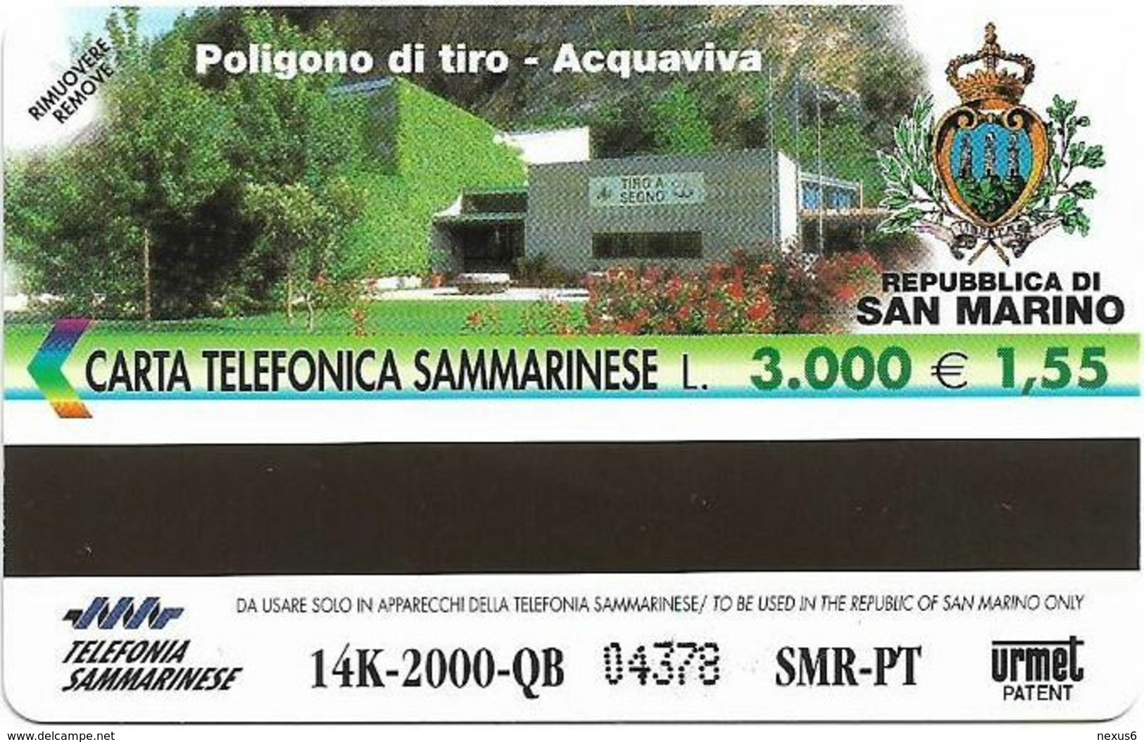 San Marino (URMET) - RSM-054 - Olympic Games - Shot Put - 09.2000, 3.000L, 14.000ex, Mint - San Marino