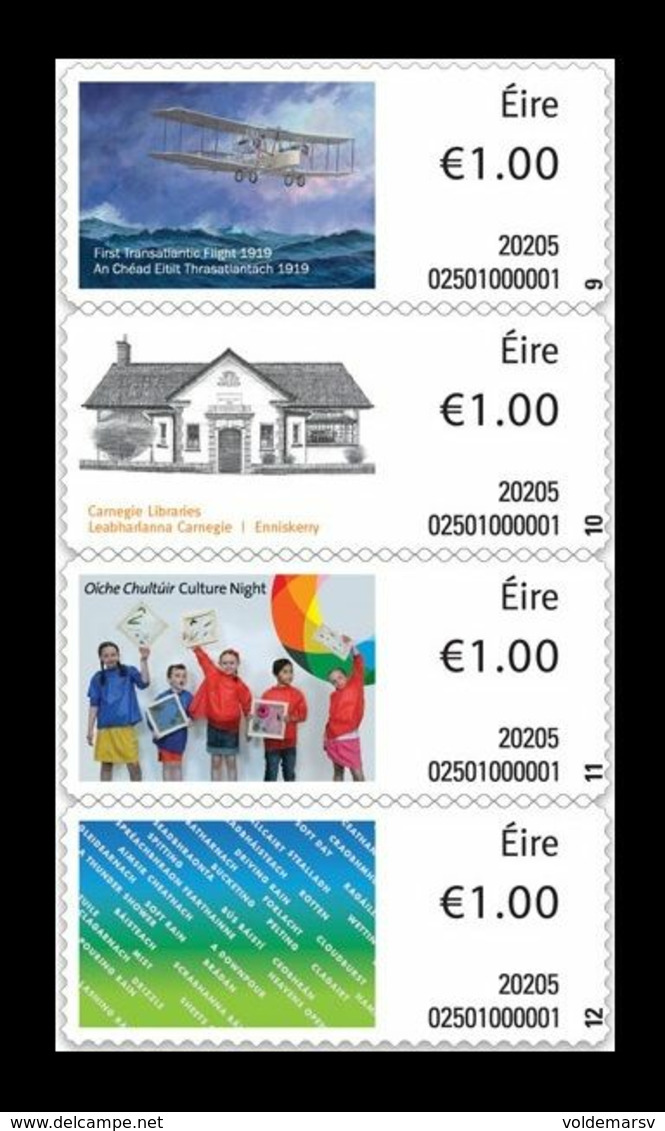 Ireland 2020 Mih. A127/A30 Stamps On A Roll. Transatlantic Flight. Library. Culture Night. A Stamp For Ireland MNH ** - Ongebruikt