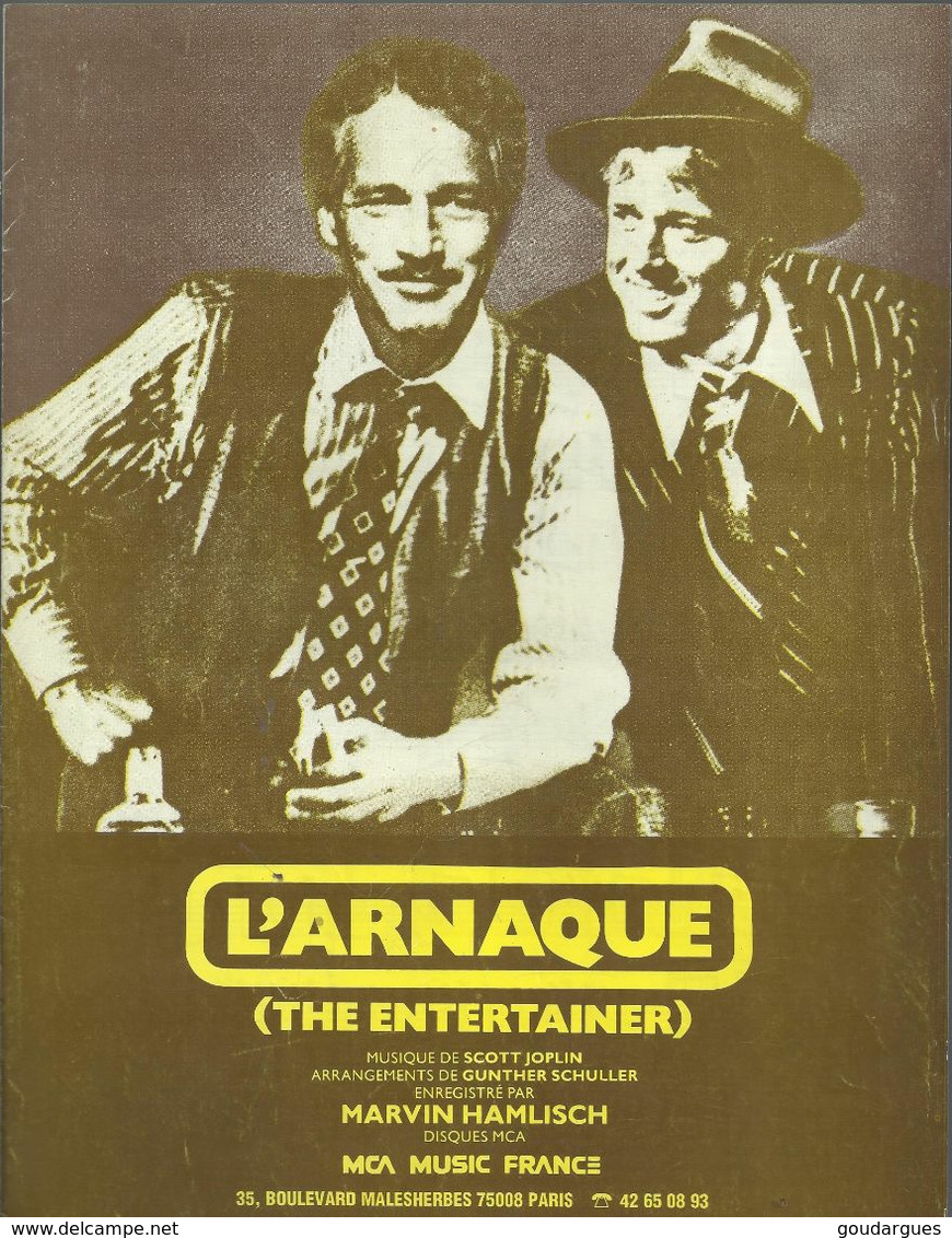 "L'Arnaque" (The Entertainer) - Marvin Hamlisch - Musique De Scott Joplin - Film Avec Paul Newman, Robert Redford - Compositeurs De Musique De Film