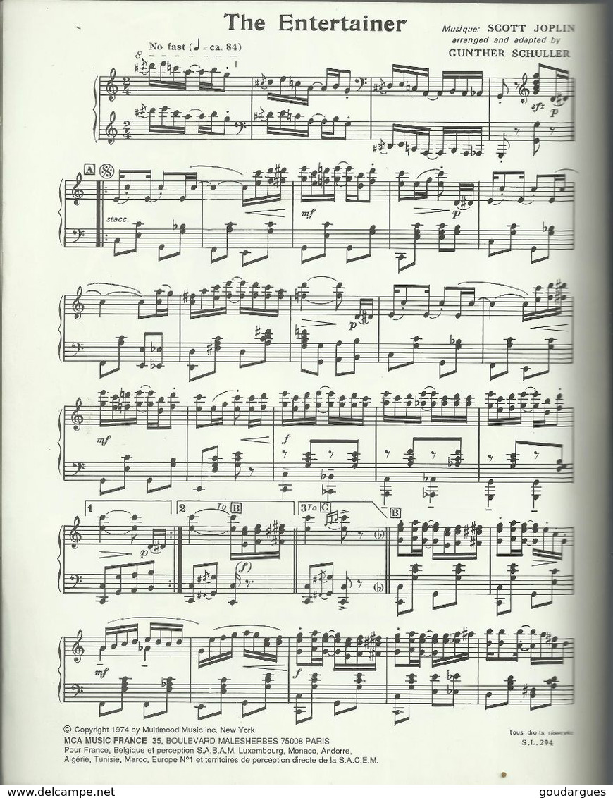 "L'Arnaque" (The Entertainer) - Marvin Hamlisch - Musique De Scott Joplin - Film Avec Paul Newman, Robert Redford - Compositeurs De Musique De Film