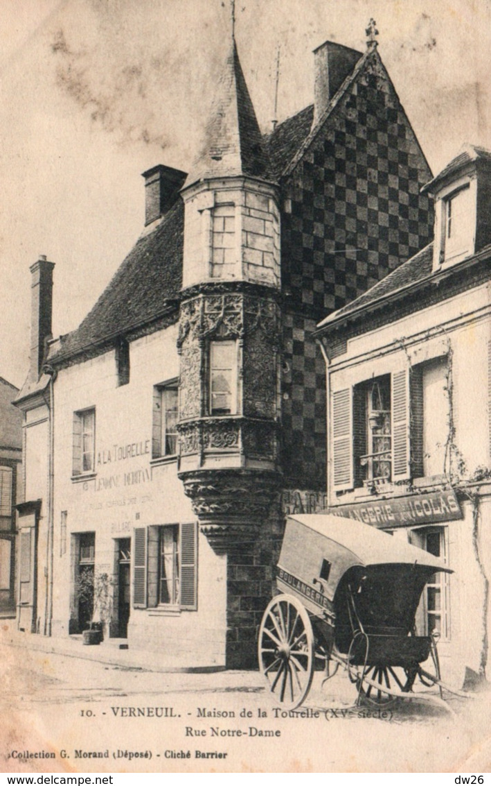 Verneuil-sur-Arve (Eure) Maison De La Tourelle, Rue Notre Dame, Boulangerie - Carte Dos Simple N° 10 Non Circulée - Verneuil-sur-Avre