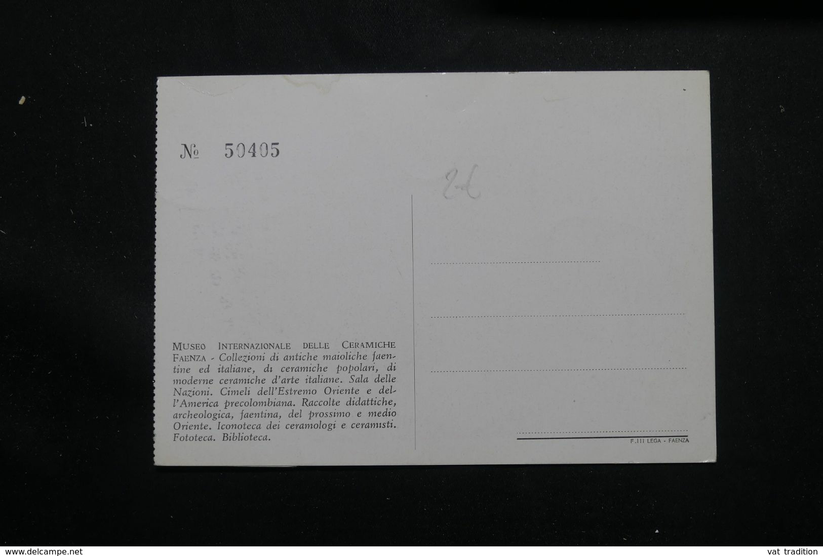 ITALIE - Fiscaux Sur Ticket D'entrée Du Musée De La Céramique  - L 71548 - Fiscaux