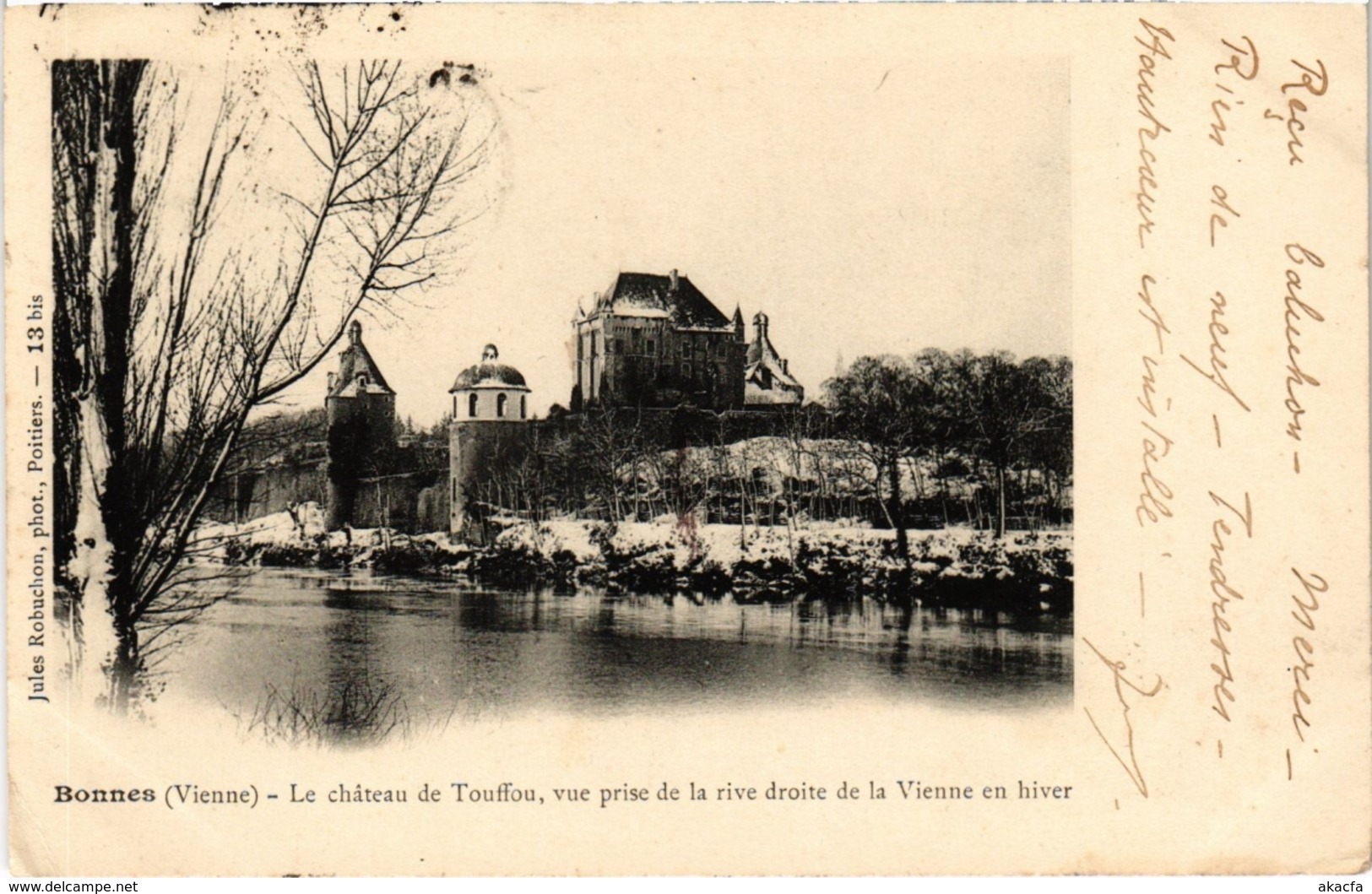 CPA Bonnes - Le Chateau De Touffou, Vue Prise De La Rive Droite (111585) - Chateau De Touffou