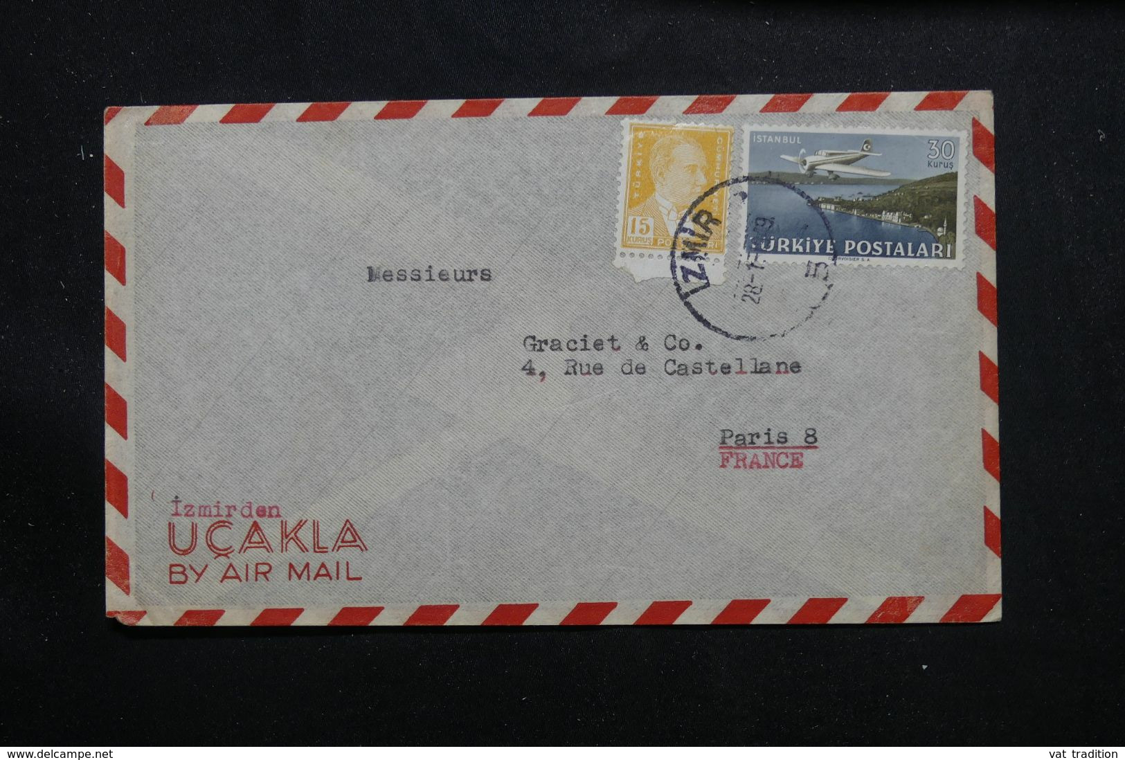 TURQUIE - Enveloppe Commerciale De Izmir En 1949 Pour La France - L 71559 - Briefe U. Dokumente