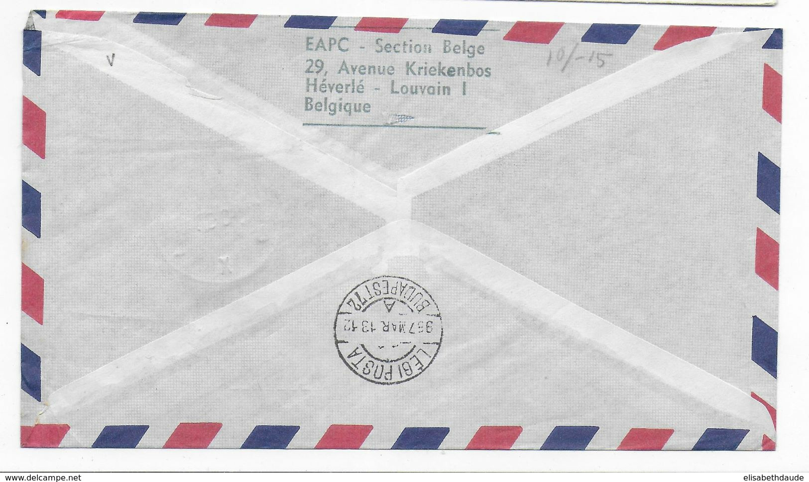 1957 - ENVELOPPE 1° LIAISON AERIENNE Par SABENA De BRUXELLES => BUDAPEST (HONGRIE) - Other & Unclassified