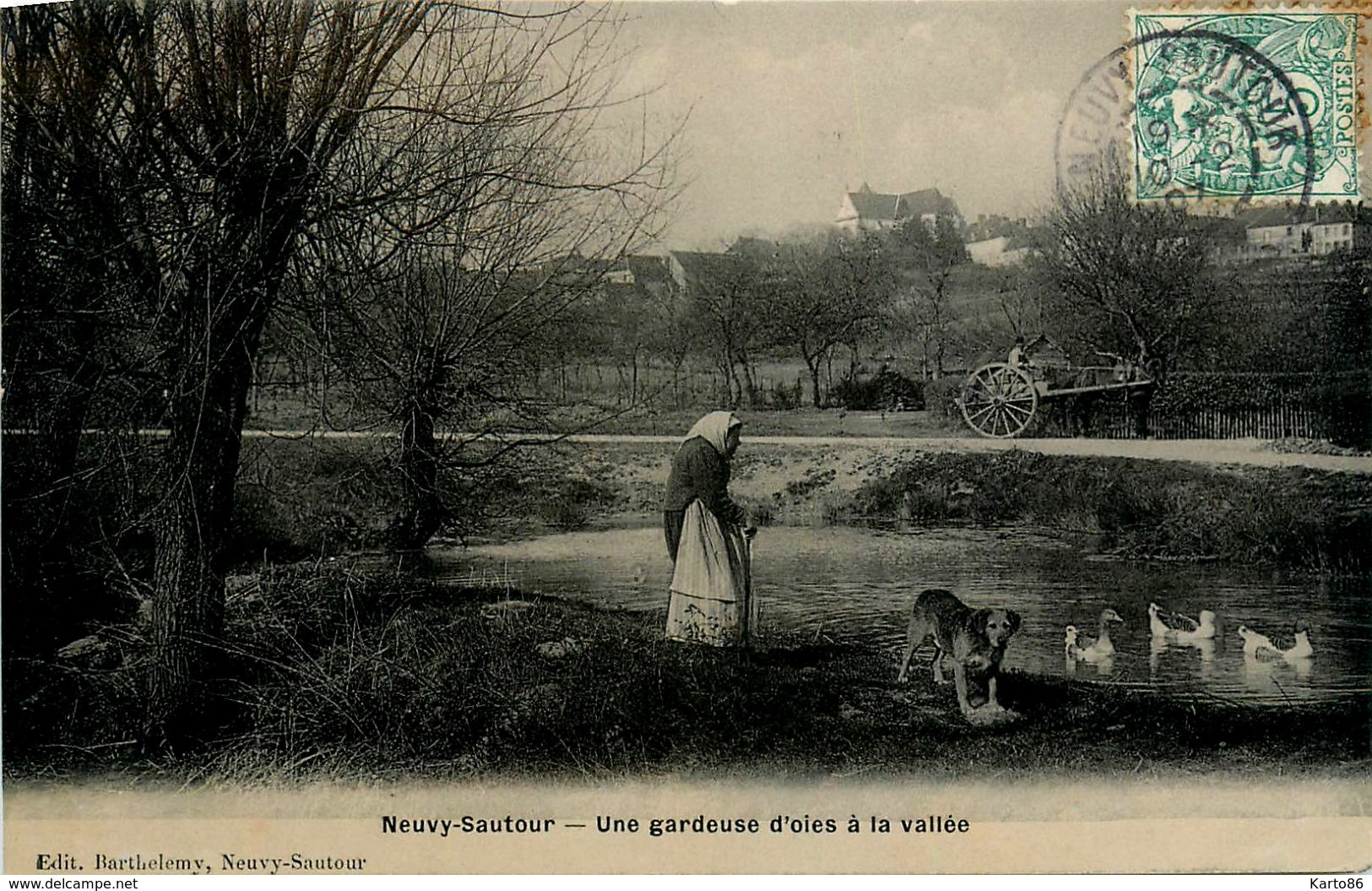 Neuvy Sautour * Une Gardeuse D'oies à La Vallée - Neuvy Sautour