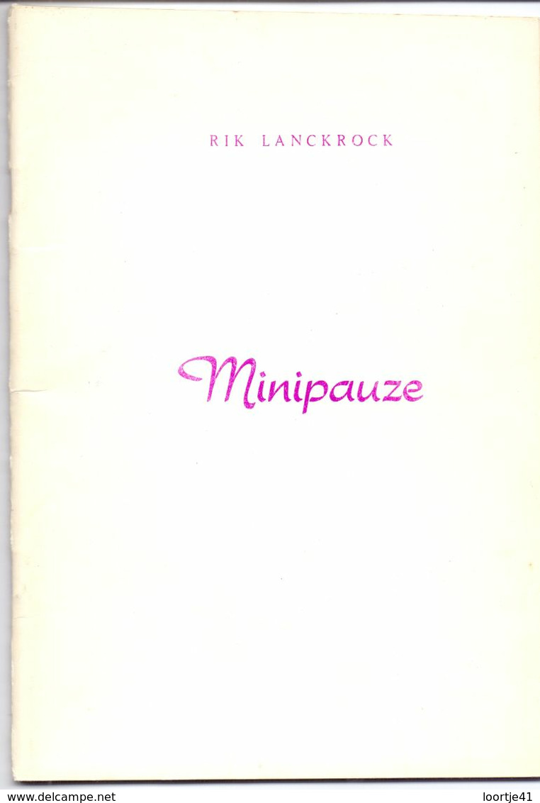 Brochure Dichtbundel Minipauze - Rik Lanckrock Uit Gent - 1984 - Poesia