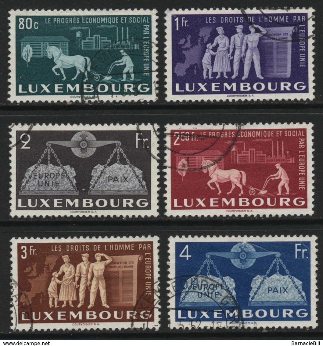Luxembourg (44) 1951 United Europe Set. Used. Hinged. - Altri & Non Classificati