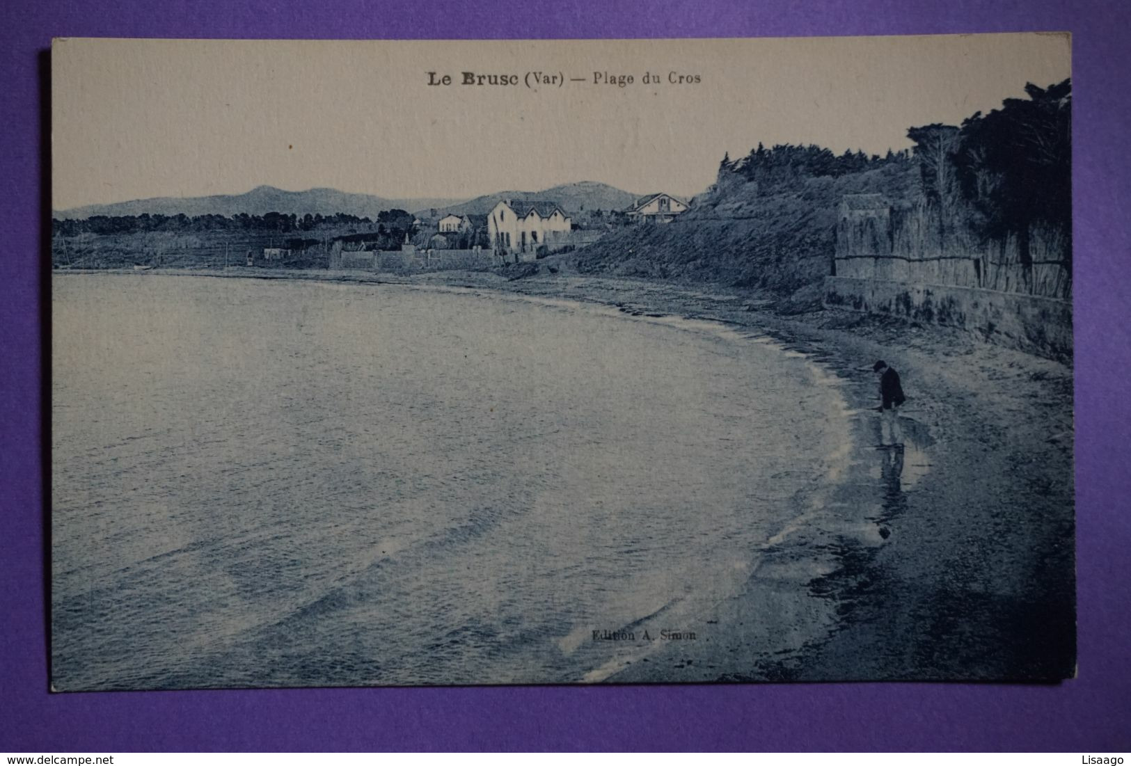 CPA 83 LE BRUSC PLAGE DU CROS RARE PLAN  Canton SIX FOURS LES PLAGES - Altri & Non Classificati