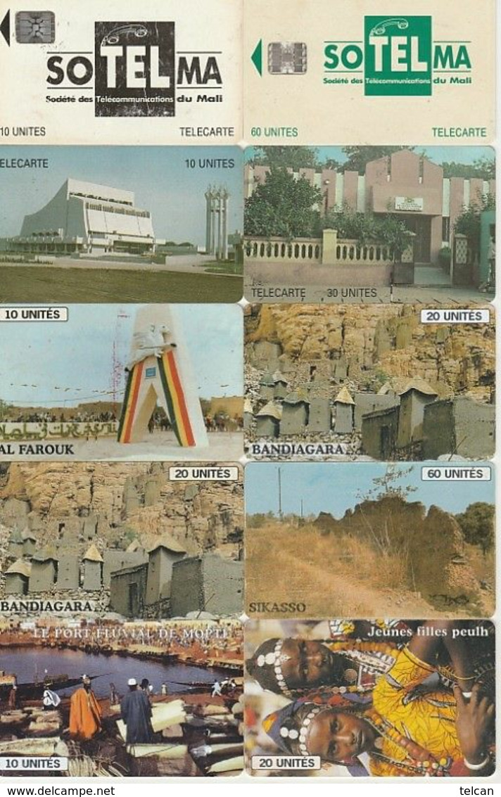 PETIT LOT DE 10 CARTES DIFFERENTES - Mali