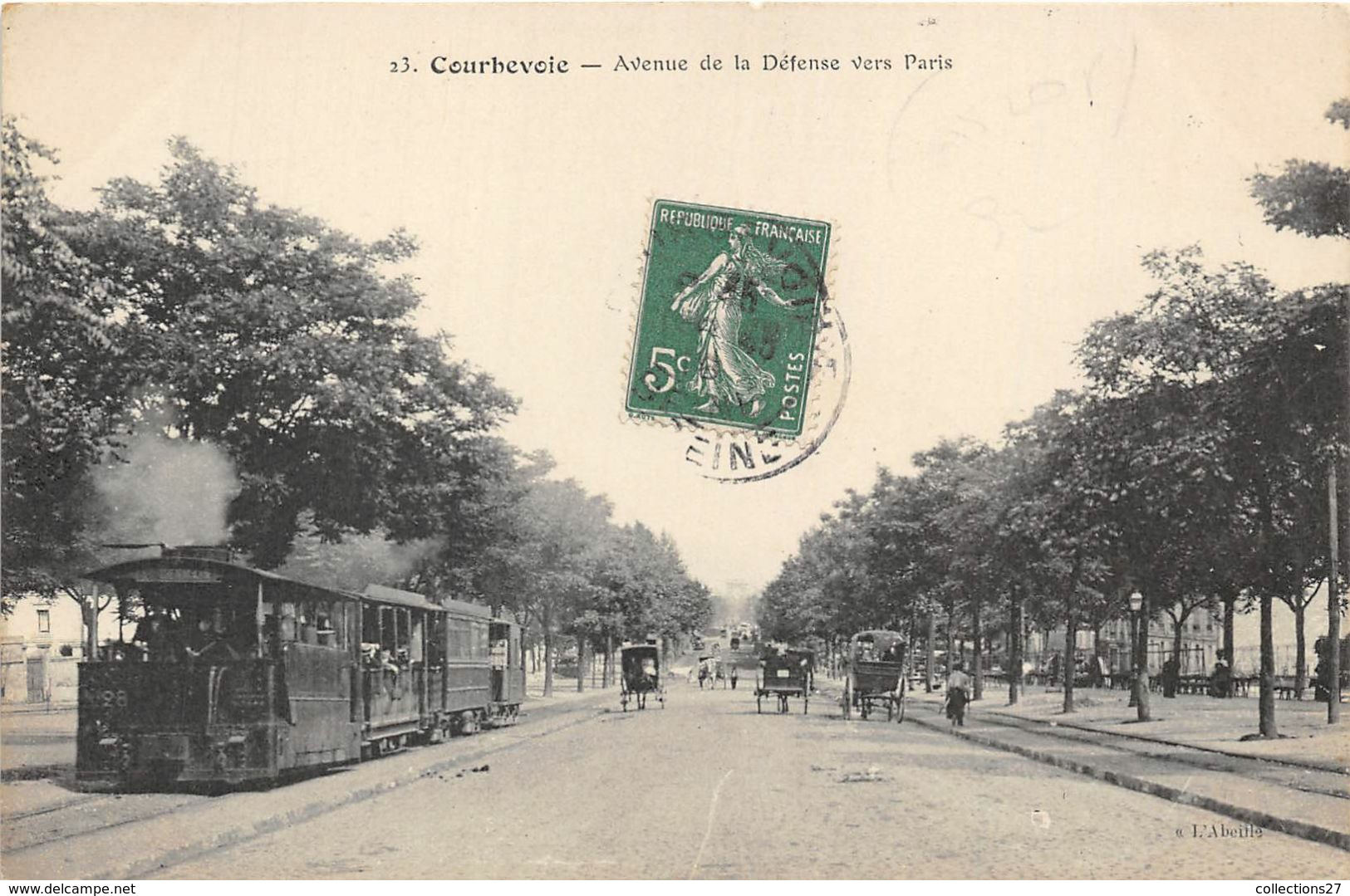 92-COURBEVOIE- AVENUE DE LA DEFENSE VERS PARIS - Courbevoie