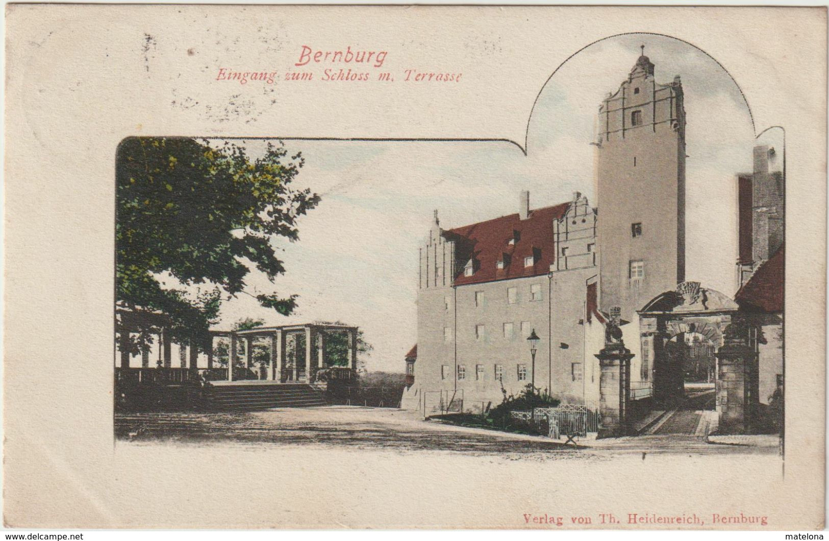 ALLEMAGNE SAXE ANHALT BERNBURG EINGANG ZUM SCHLOSS M. TERRASSE - Bernburg (Saale)