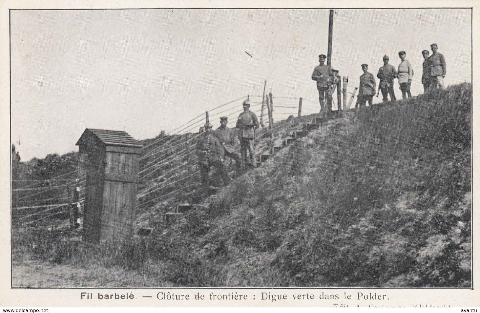 KIELDRECHT / 1914-18 /  GRENS MET PRIKKELDRAAD / FRONTIERE AVEC FIL BARBELE - War 1914-18