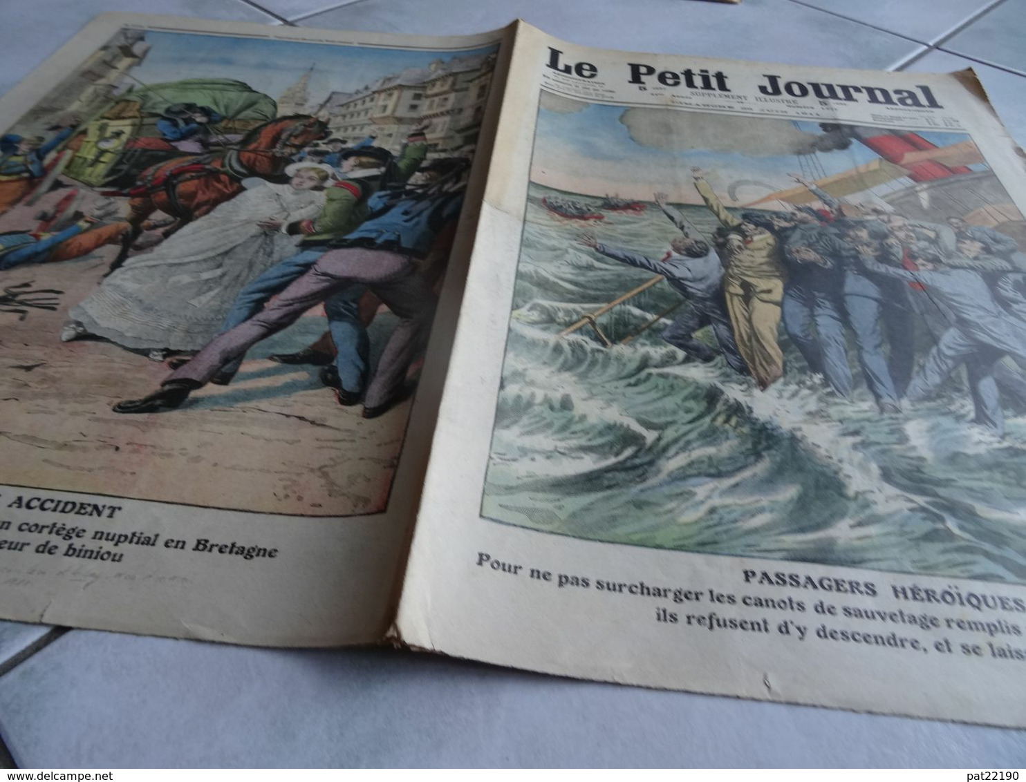 Le Petit Journal 1911 Le Joueur De Biniou F Le Lay  Tué à Carhaix Dans Un Accident. Naufrage Du Tobago.Crime De St Cloud - Le Petit Journal