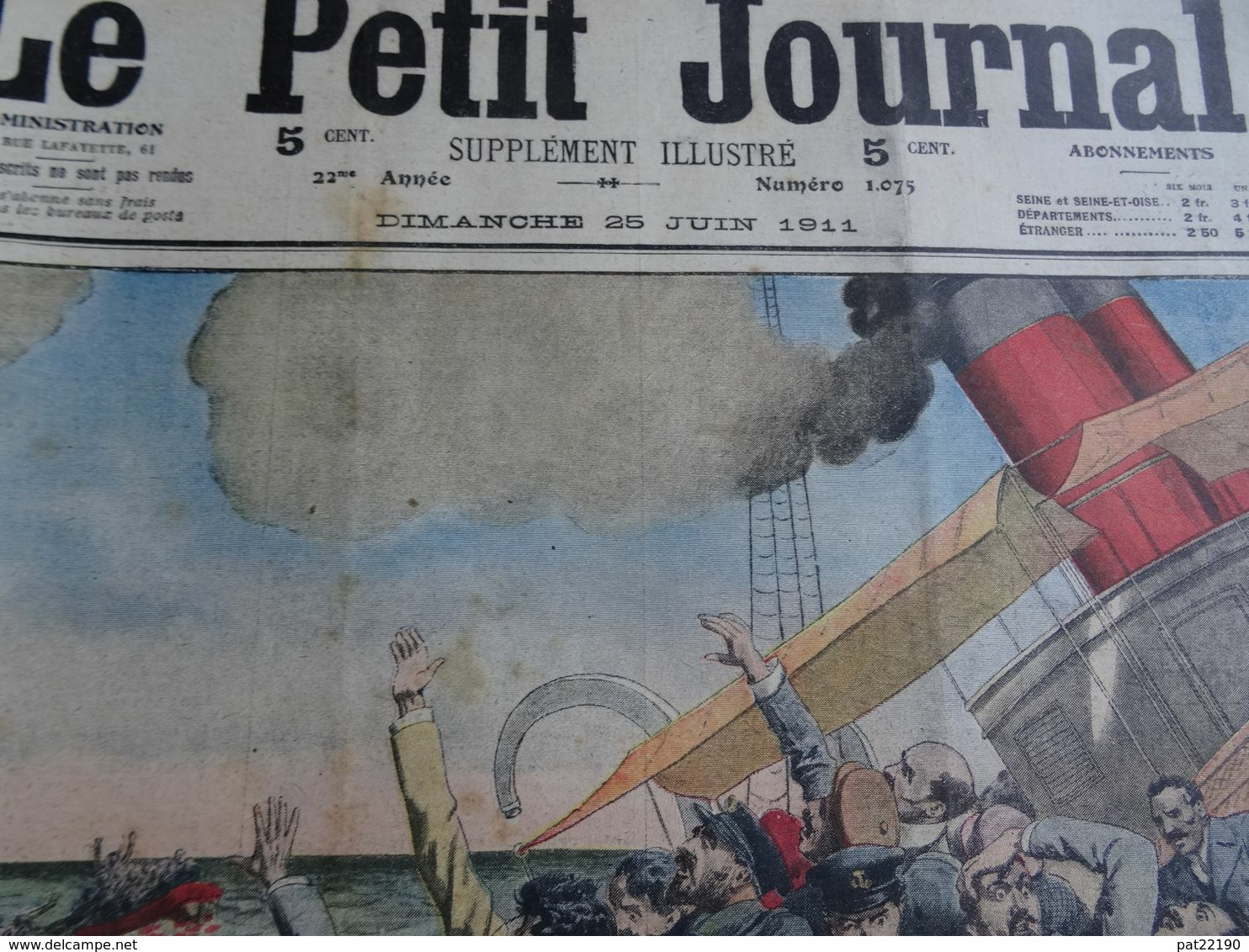 Le Petit Journal 1911 Le Joueur De Biniou F Le Lay  Tué à Carhaix Dans Un Accident. Naufrage Du Tobago.Crime De St Cloud - Le Petit Journal