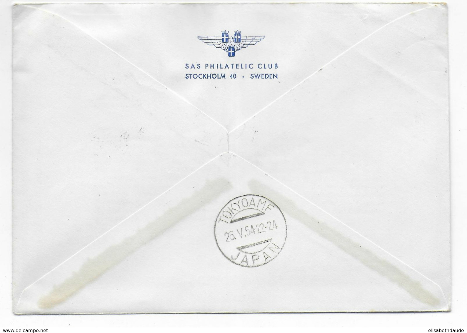 1954 - NORVEGE - ENVELOPPE 1° VOL SAS De OSLO / BODO / FAIRBANKS => TOKYO (JAPAN) - Briefe U. Dokumente