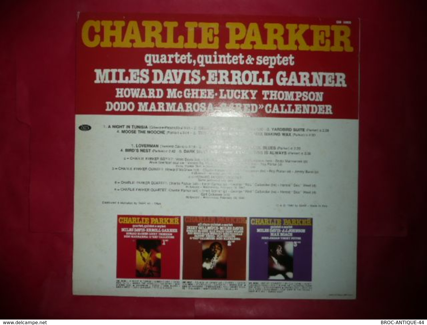 LP33 N°5466 - CHARLIE PARKER - SM 3866 - DISQUE EPAIS BIEN POUR DEMARRER CE GRAND ARTISTE - Jazz