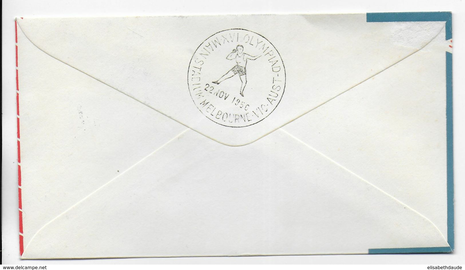 1956 - JEUX OLYMPIQUES De GRECE - ENVELOPPE LIAISON AERIENNE SPECIALE De ATHENES => SYDNEY (AUSTRALIA) - Covers & Documents