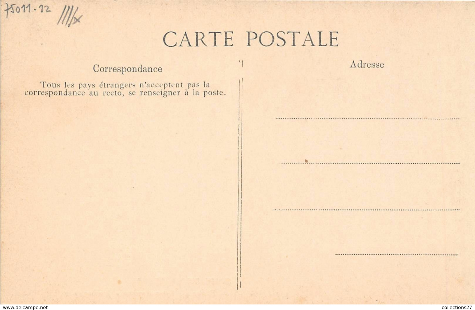 75011-PARIS-FAUBOURG SAINT-ANTOINE CRUE DE LA SEINE , JANVIER 1910 - Arrondissement: 11