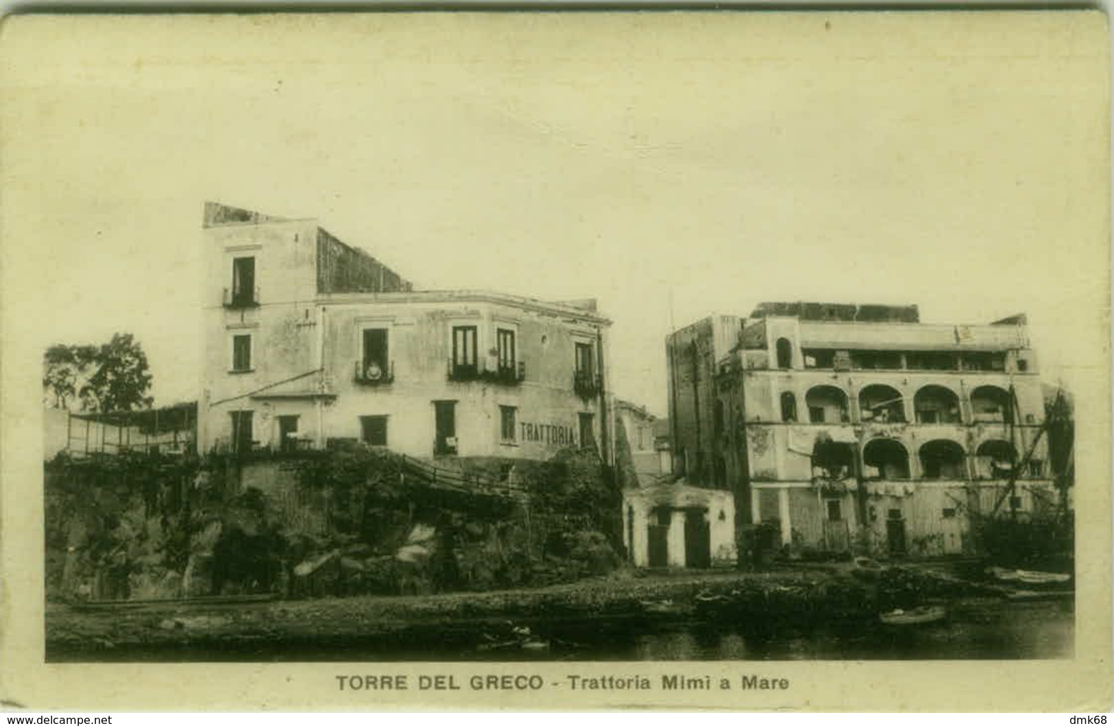 TORRE DEL GRECO - TRATTORIA MIMI A MARE - SPEDITA - 1920s  (5327) - Torre Del Greco