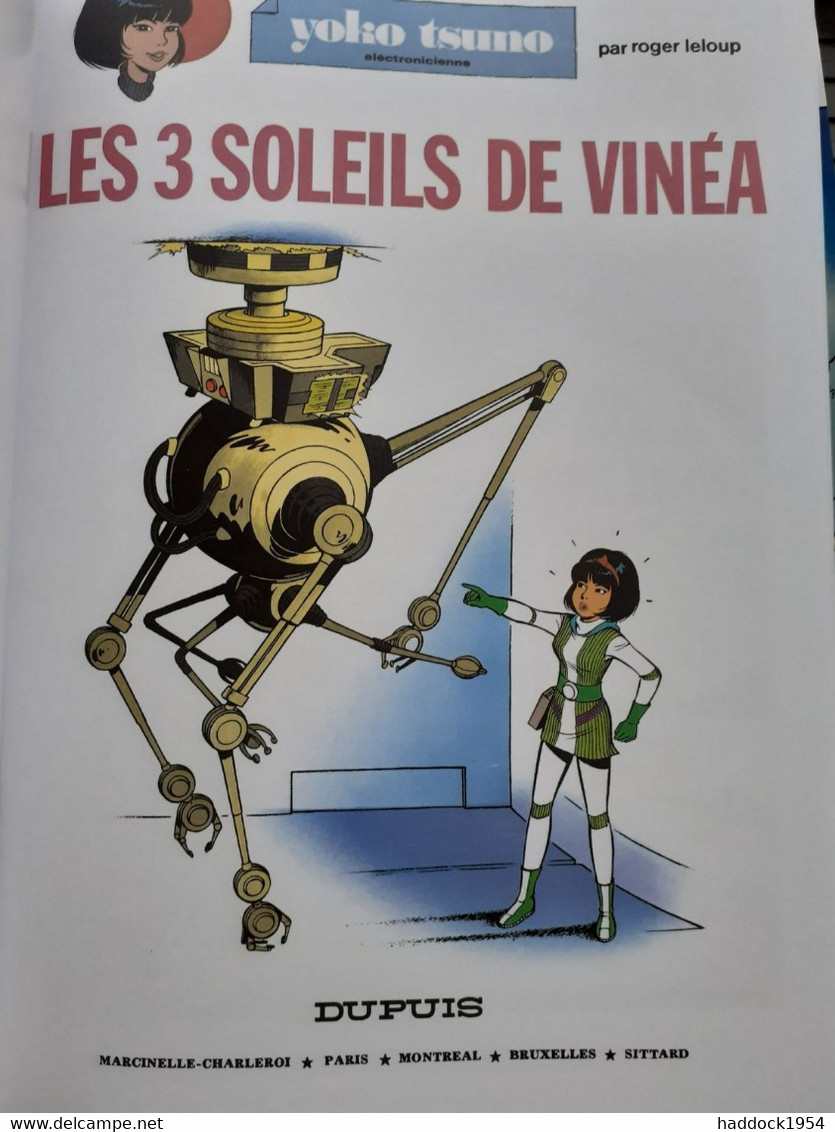 Les 3 Soleils De VINEA YOKO TSUNO Tome 6 ROGER LELOUP Dupuis 2012 - Yoko Tsuno