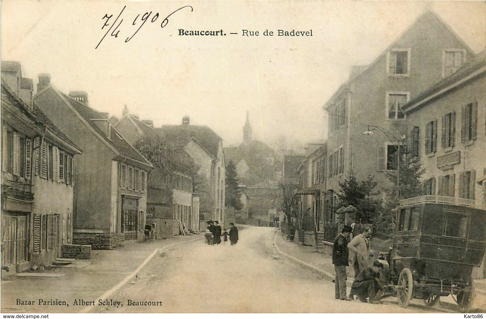 Beaucourt * Rue De Badevel * Auto Voiture Ancienne - Beaucourt