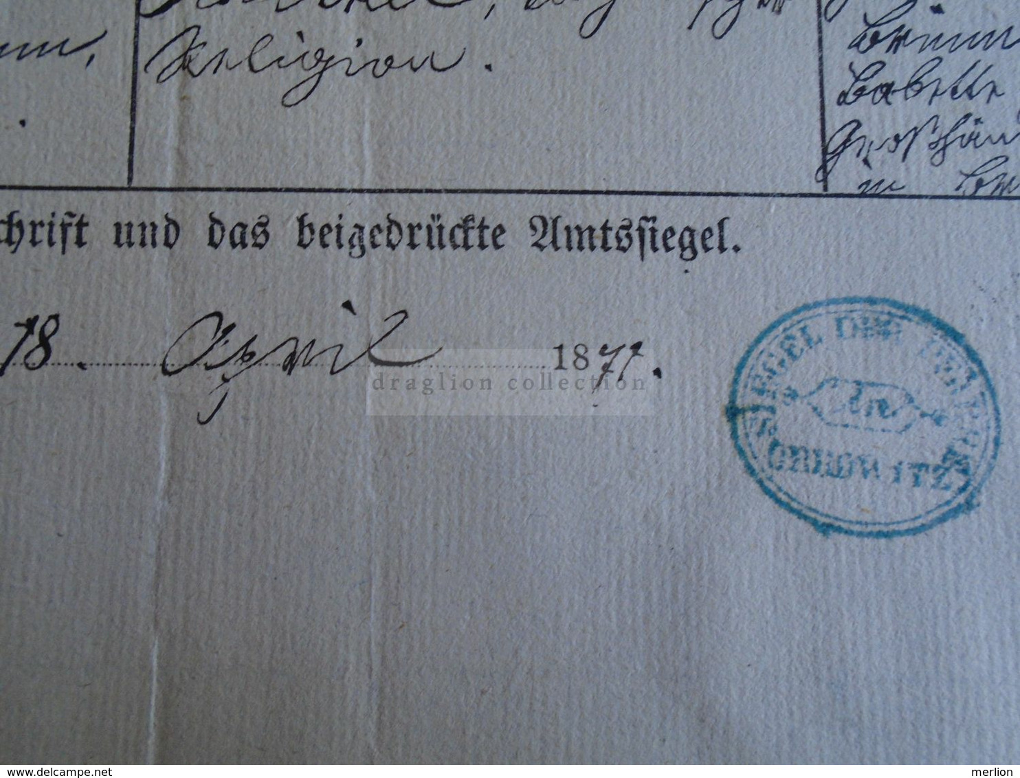ZA318.1  Old Document -  Czechia  Obrowith Brünn -  Zábrdovice -Brno -  Arnold Adolf WATRICH   1871 - Geboorte & Doop