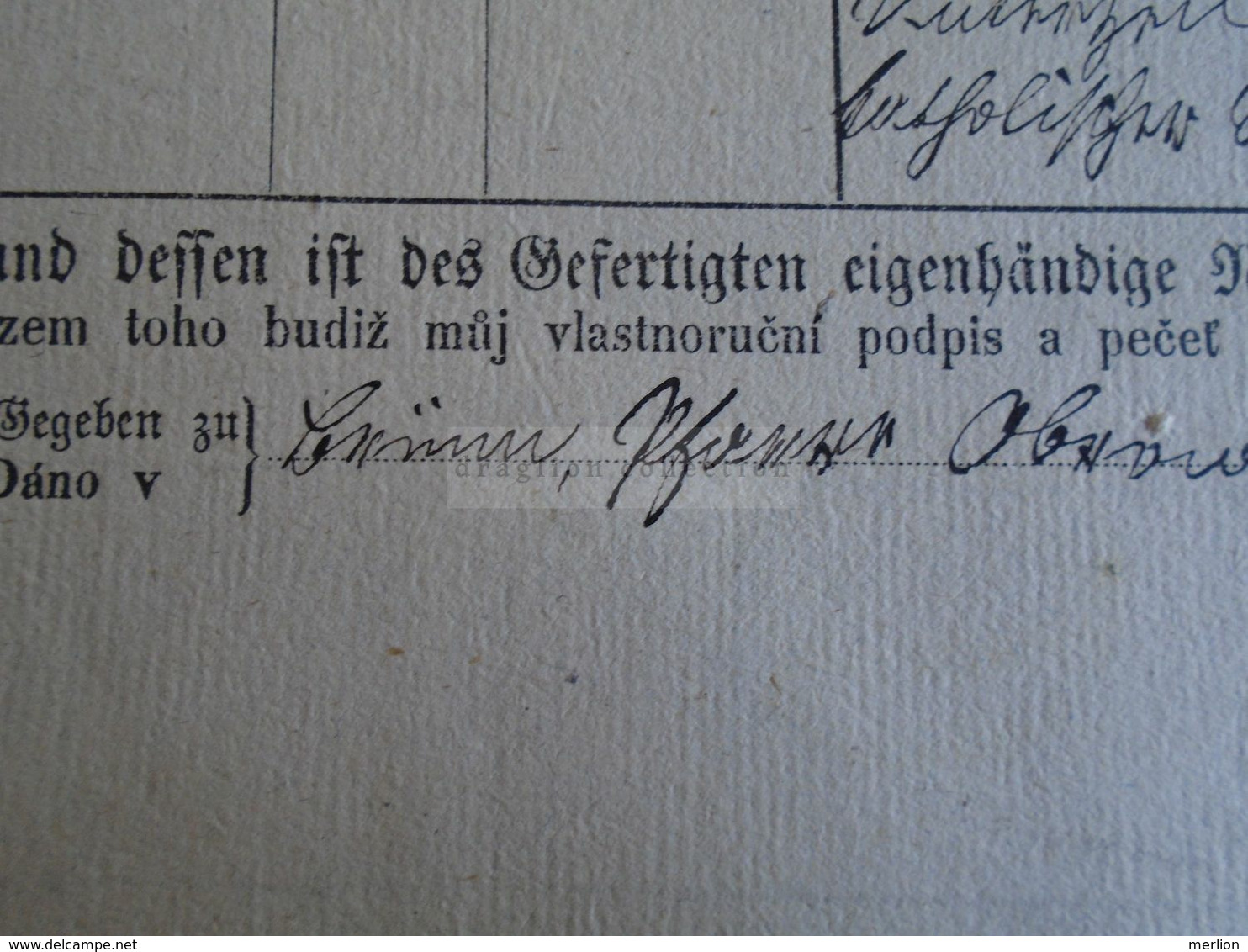 ZA318.1  Old Document -  Czechia  Obrowith Brünn -  Zábrdovice -Brno -  Arnold Adolf WATRICH   1871