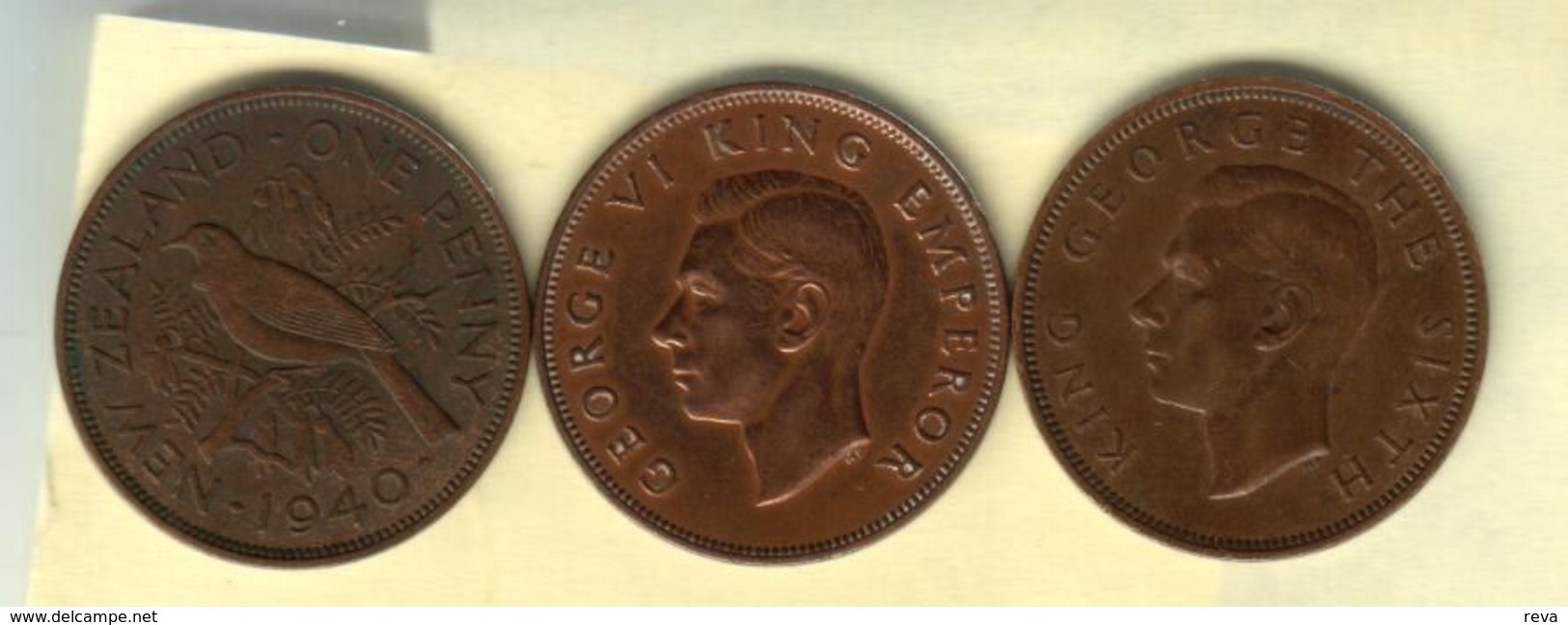 NEW ZEALAND 1 PENNY BIRD BIRDS FRONT KGVI HEAD BACK 1940 1ST TYPE KM? DESCRIPTION CAREFULLY!! - Nuova Zelanda