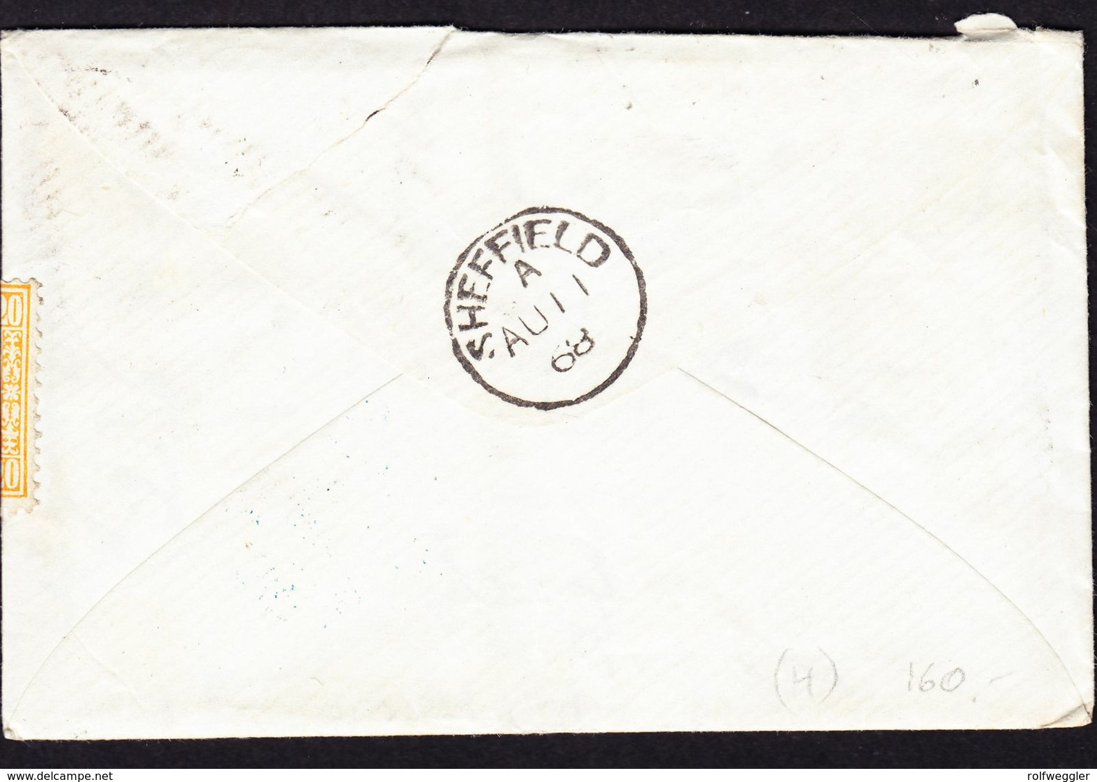 1868 Incoming Mail. 4 Briefe Nach Sheffield. 2 Aus Der Schweiz, 1x Aus Paris Und 1x Aus Beverley Mit - Storia Postale