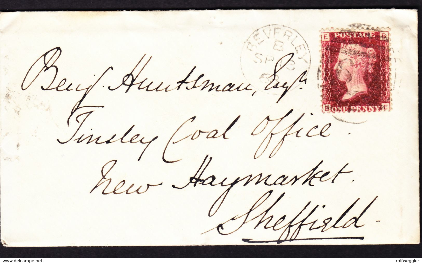 1868 Incoming Mail. 4 Briefe Nach Sheffield. 2 Aus Der Schweiz, 1x Aus Paris Und 1x Aus Beverley Mit - Storia Postale