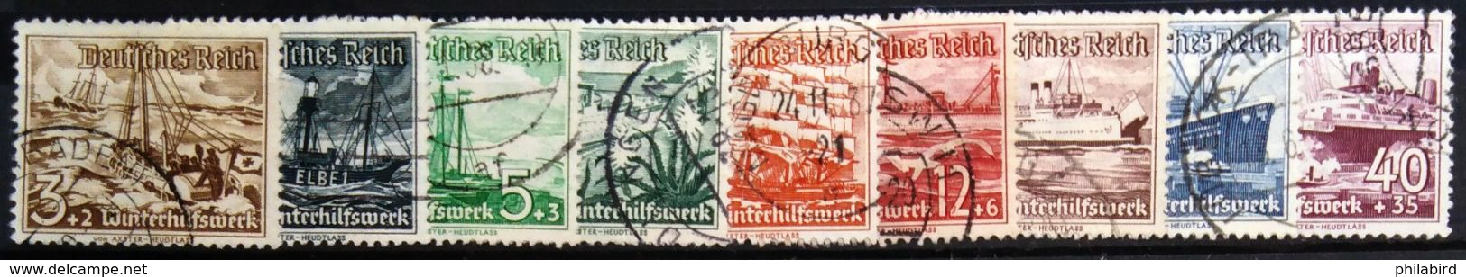 ALLEMAGNE EMPIRE                       N° 594/602                   OBLITERE - Used Stamps