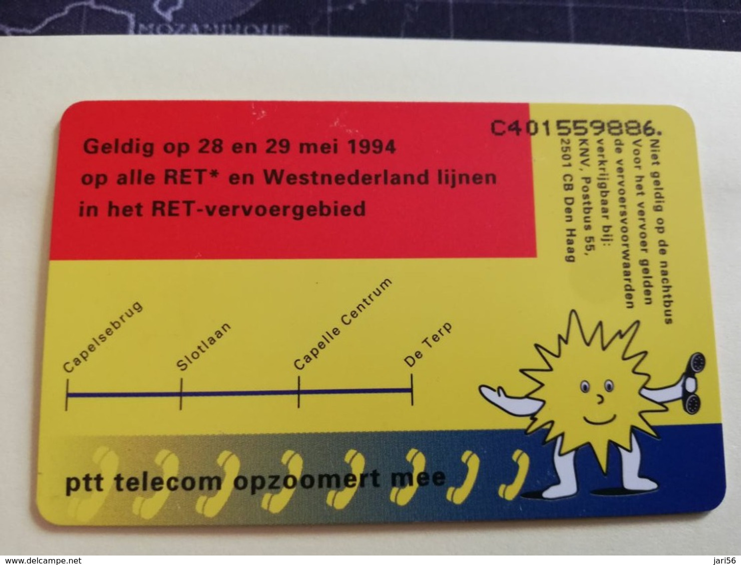 NETHERLANDS  ADVERTISING CHIPCARD HFL 6,00 CRD 002.01     RET/TRAMWAY COMBI    Fine Used   ** 3163** - Privé