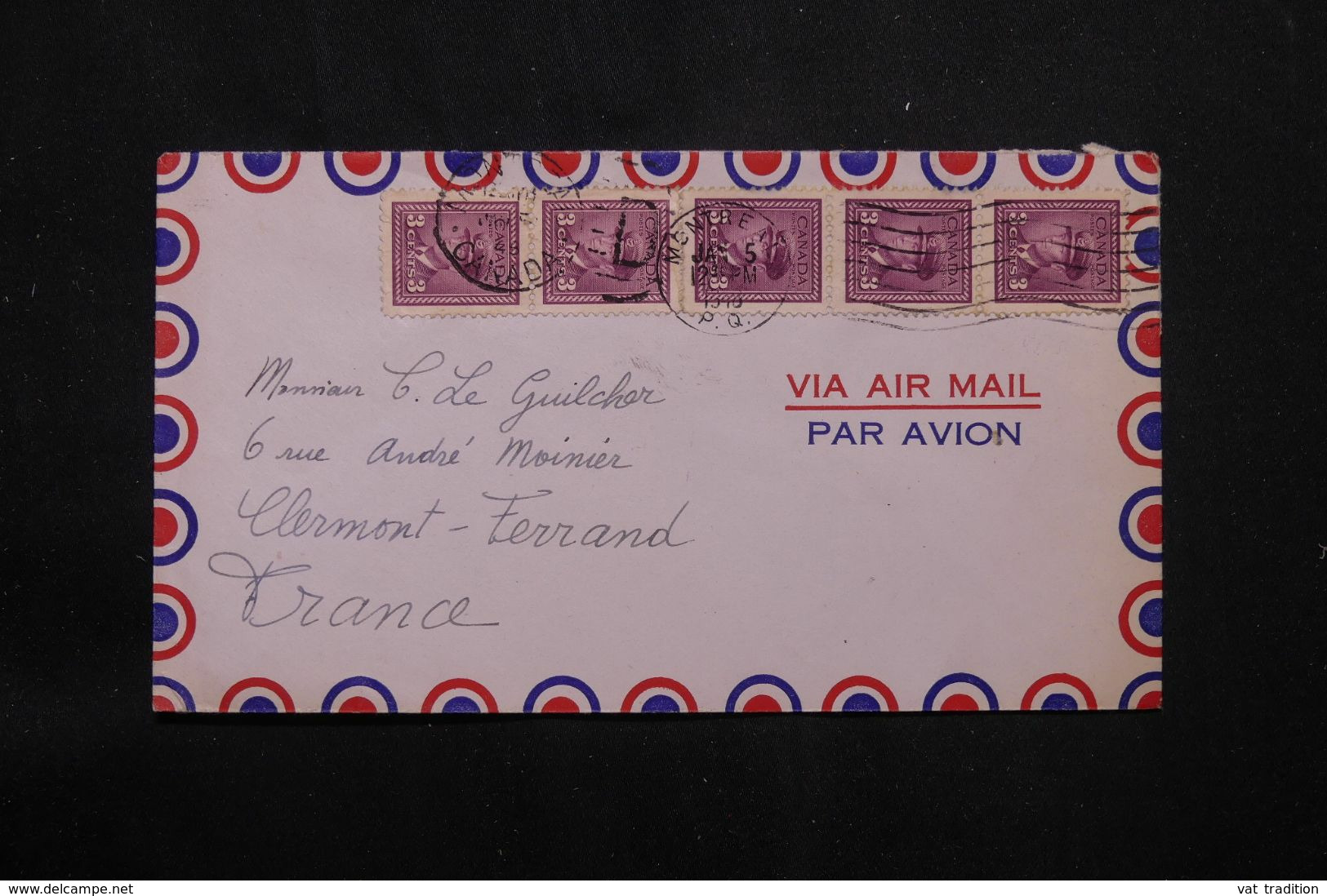 CANADA - Enveloppe De Montréal Pour La France En 1948 Par Avion - L 71812 - Lettres & Documents
