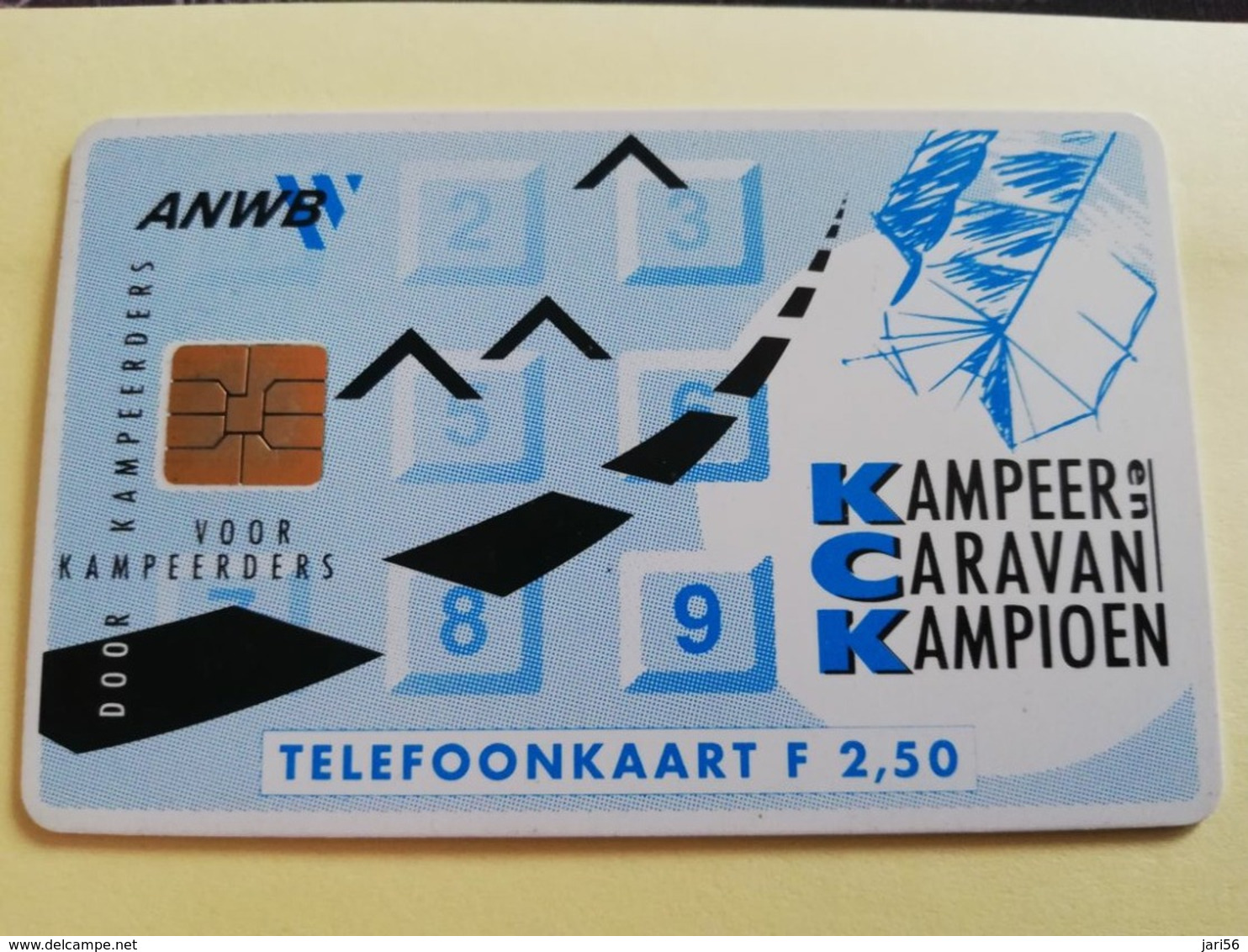 NETHERLANDS  ADVERTISING CHIPCARD HFL 2,50 CRD 030 ANWB/KAMPEER     Fine Used   ** 3165** - Privé