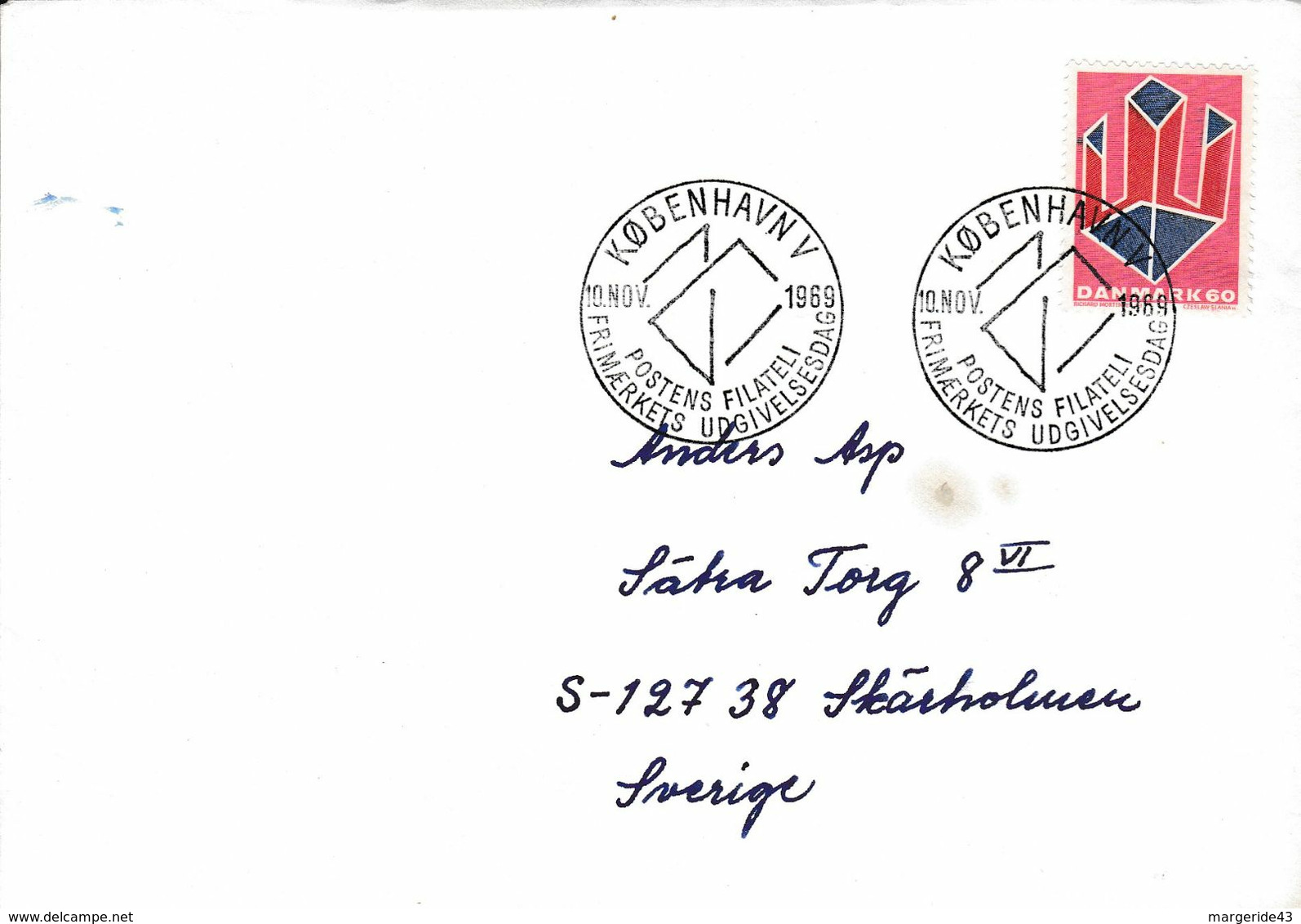 DANEMARK LETTRE POUR LA SUEDE 1969 - Storia Postale