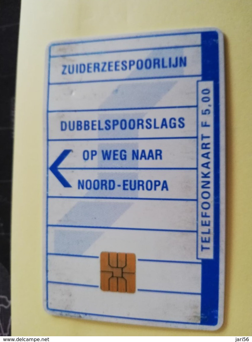 NETHERLANDS  ADVERTISING CHIPCARD HFL 5,00CRD 198 ZUIDERZEE SPOORLIJN     Fine Used   ** 3171** - Privées