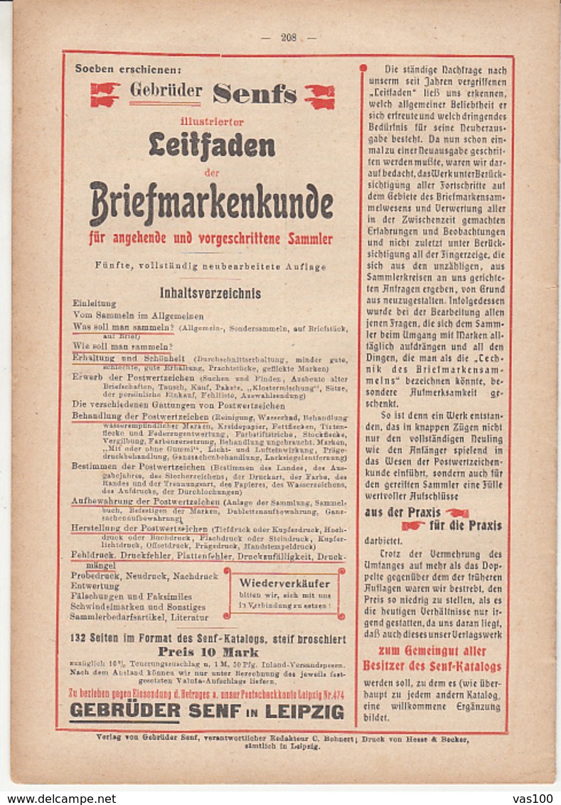 ILLUSTRATED STAMP JOURNAL, ILLUSTRIERTES BRIEFMARKEN JOURNAL, NR 13, LEIPZIG, JULY 1921, GERMANY - Tedesche (prima Del 1940)