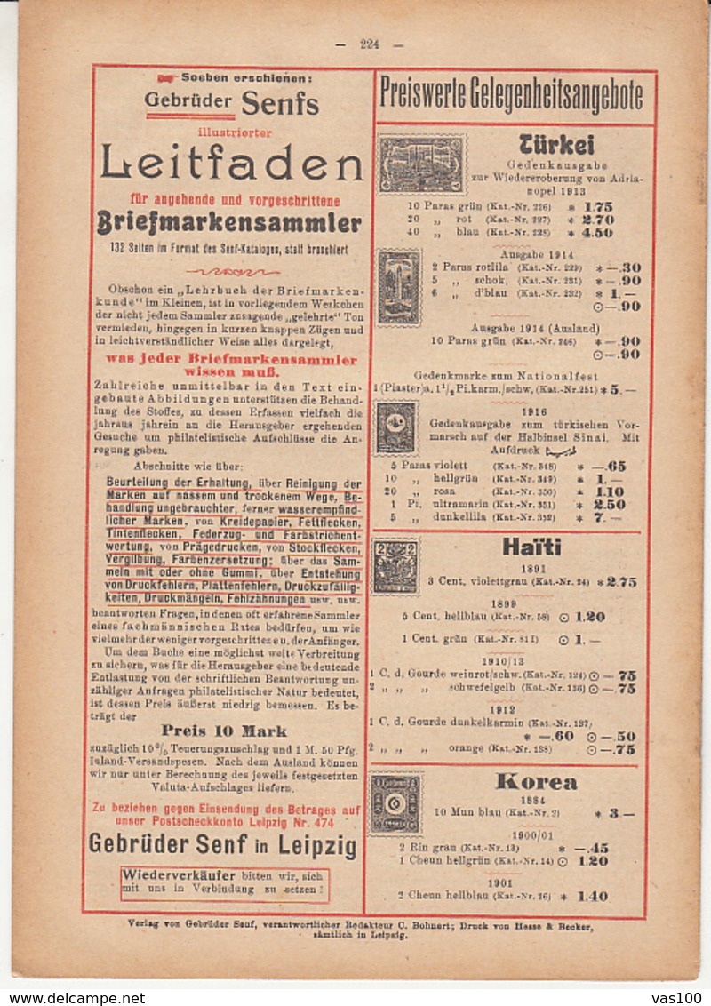 ILLUSTRATED STAMP JOURNAL, ILLUSTRIERTES BRIEFMARKEN JOURNAL, NR 14, LEIPZIG, JULY 1921, GERMANY - German (until 1940)