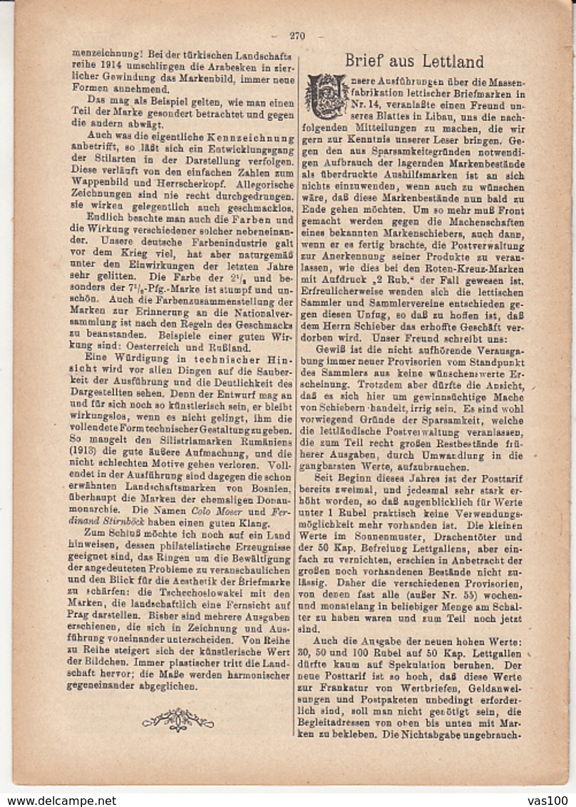 ILLUSTRATED STAMP JOURNAL, ILLUSTRIERTES BRIEFMARKEN JOURNAL, NR 17, LEIPZIG, SEPTEMBER 1921, GERMANY - Deutsch (bis 1940)