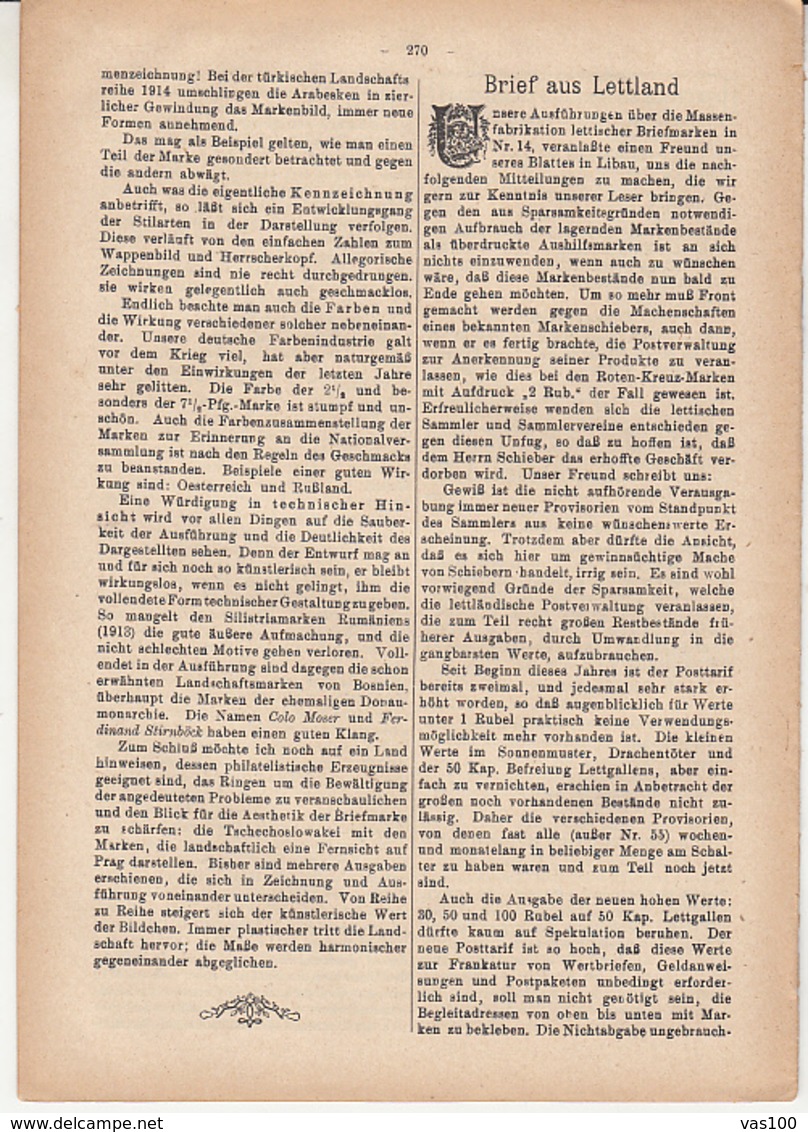 ILLUSTRATED STAMP JOURNAL, ILLUSTRIERTES BRIEFMARKEN JOURNAL, NR 17, LEIPZIG, SEPTEMBER 1921, GERMANY - Tedesche (prima Del 1940)