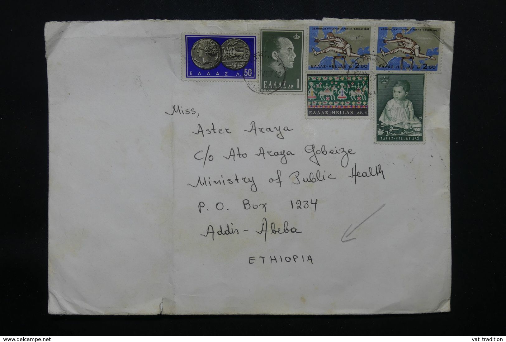 GRECE - Enveloppe De Athènes Pour L 'Ethiopie En 1967 - L 71838 - Briefe U. Dokumente