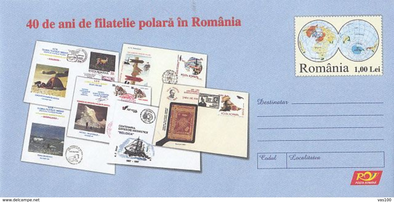 POLAR PHILATELY IN ROMANIA, PHILATELIC EXHIBITIONS, COVER STATIONERY, ENTIER POSTAL, 2008, ROMANIA - Events & Gedenkfeiern