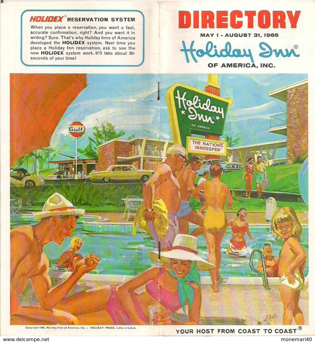DIRECTORY - HOLIDAY INN OF AMERICA, INC. (Your Host From Coast To Coast) - 1966 - Otros & Sin Clasificación