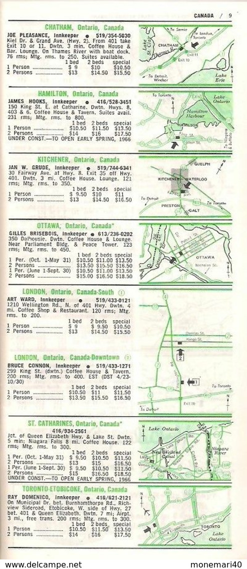 DIRECTORY - HOLIDAY INN OF AMERICA, INC. (Your Host From Coast To Coast) - 1966 - Andere & Zonder Classificatie