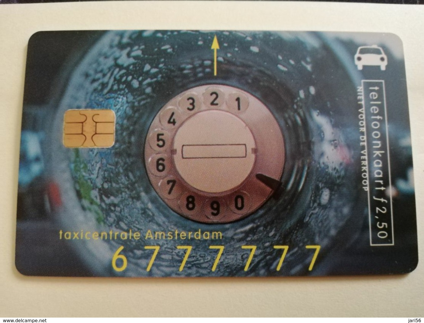 NETHERLANDS  ADVERTISING CHIPCARD HFL 2,50 CRD 232 TAXI CENTRALE AMSTERDAM      Fine Used   ** 3174 ** - Privé