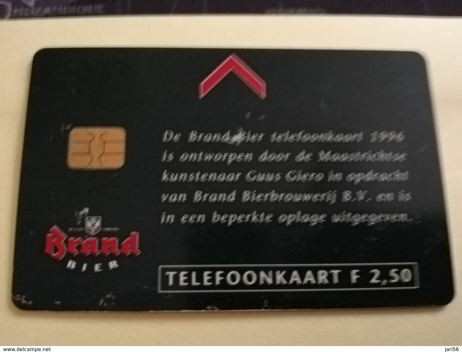 NETHERLANDS  ADVERTISING CHIPCARD HFL 2,50 CRD 263  BRAND BIER / BIERE      Fine Used   ** 3175 ** - Privées