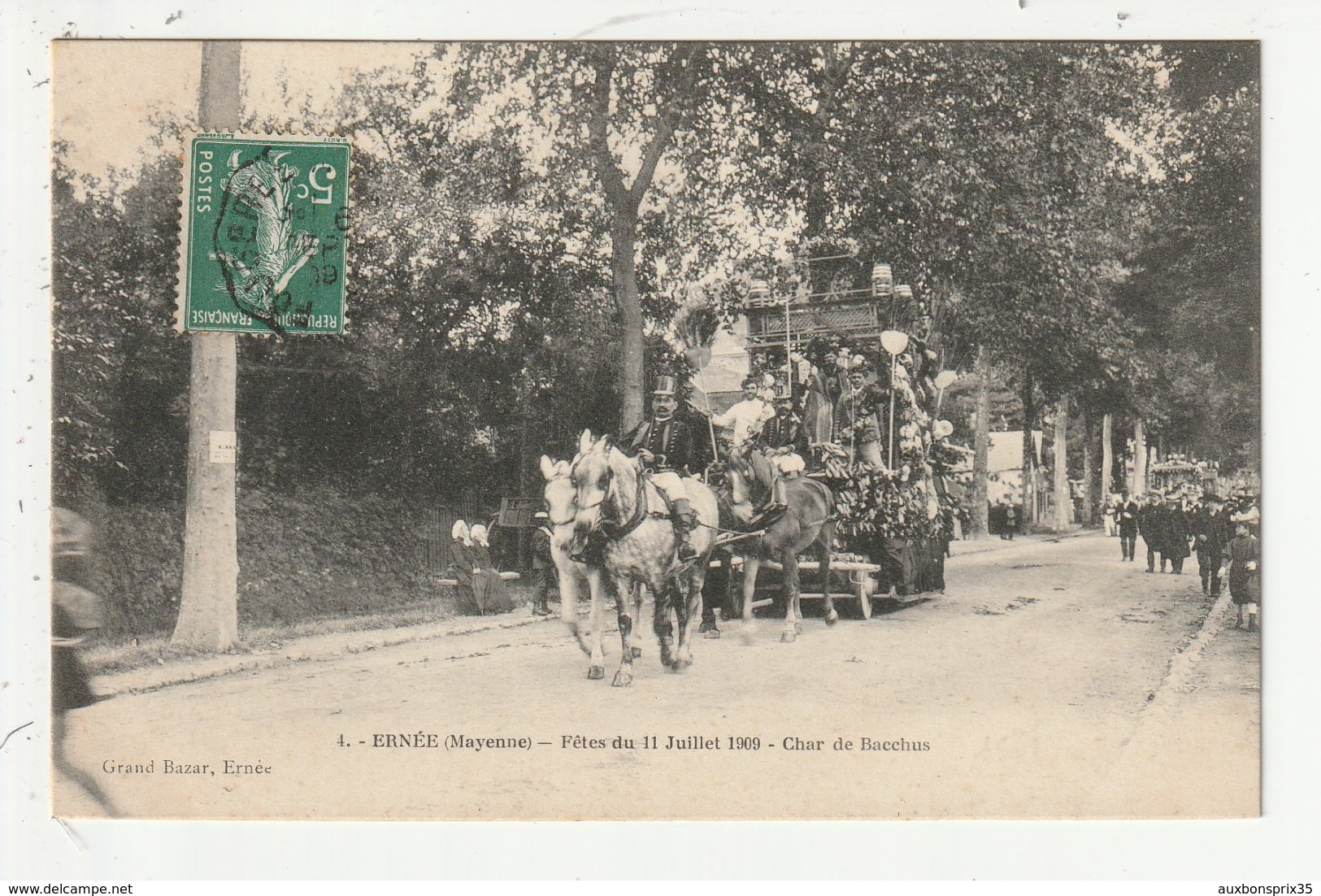 ERNEE - FETES DU 11 JUILLET 1909 - CHAR DE BACCHUS - 53 - Ernee